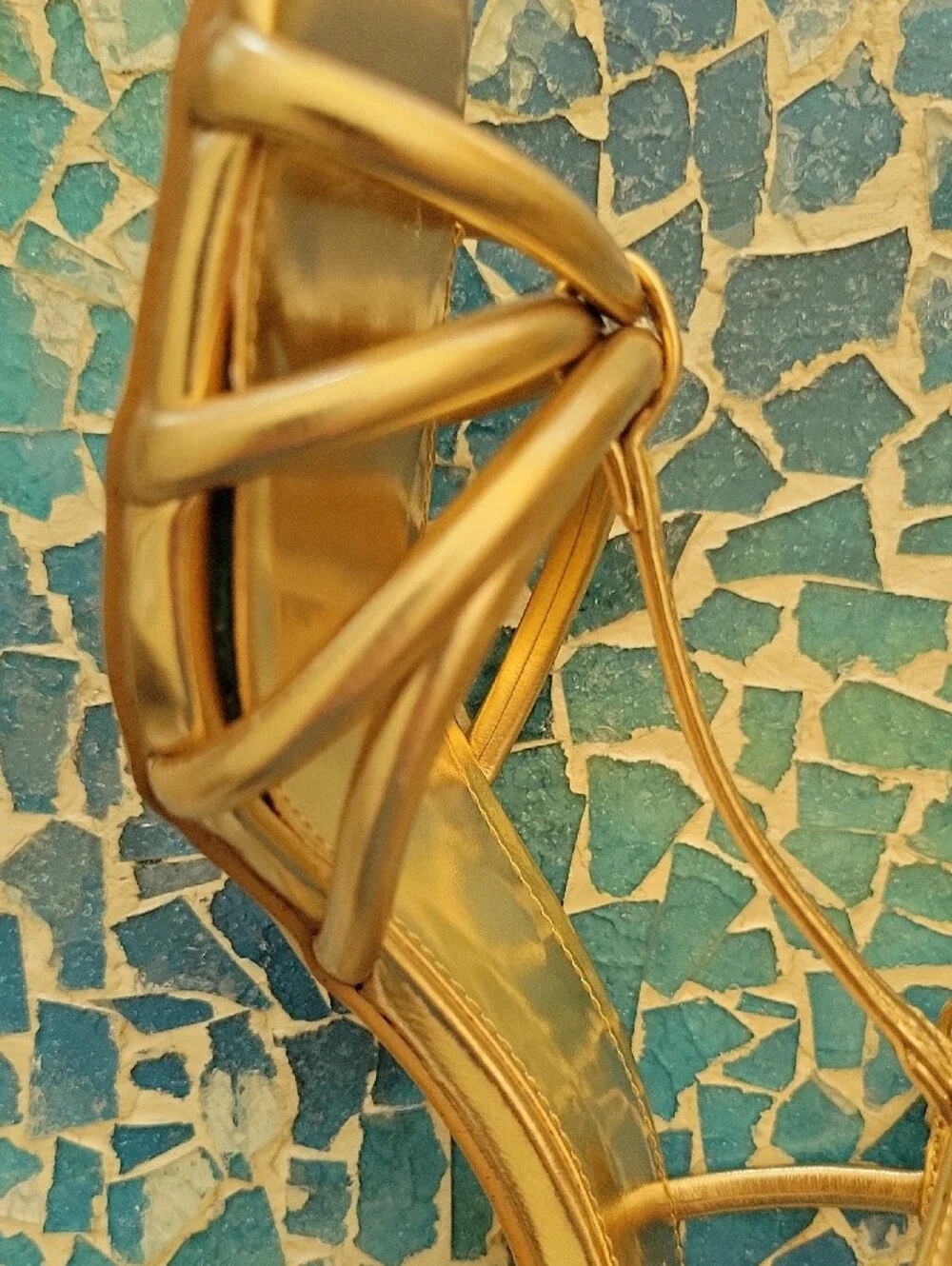 J. Crew Metallic Gold T-Strap Block Heel Sandals In Sunkissed Gold
